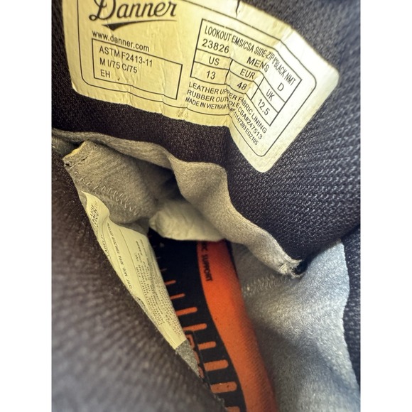 Danner 23826 Men's Lookout EMS/CSA Side-Zip 8" Comp Toe Work Boots Shoes Sz 13 - Picture 7 of 9